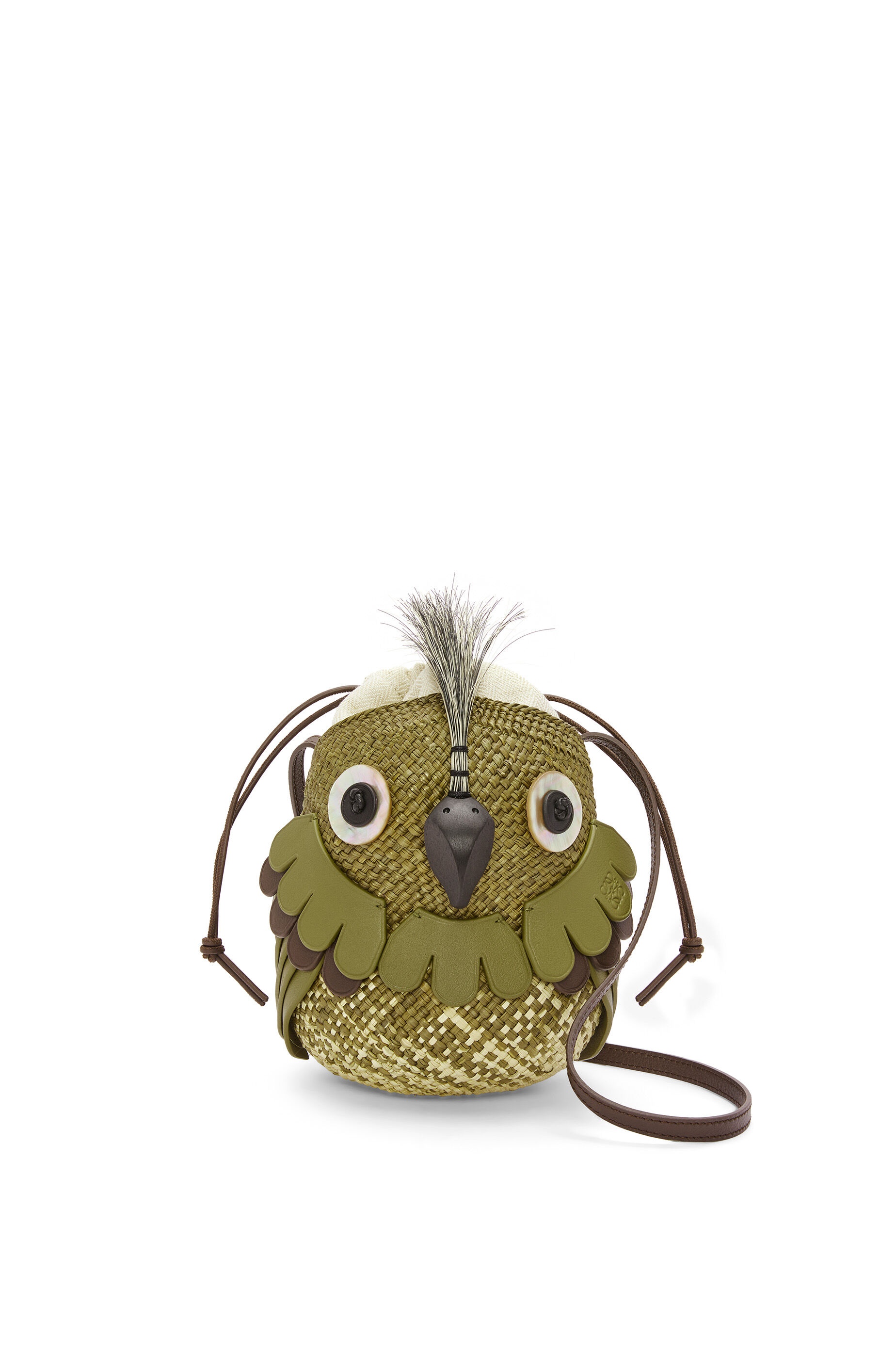 Bird bag in iraca palm and calfskin - 1