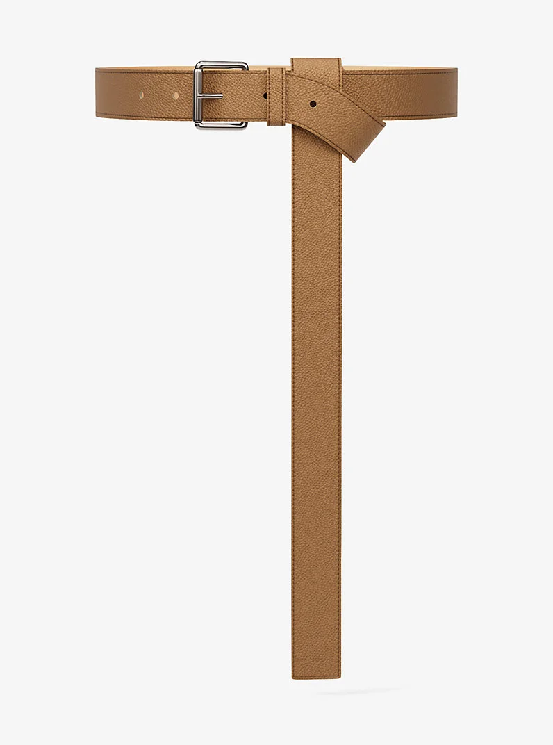 Pebbled Leather Belt - 1