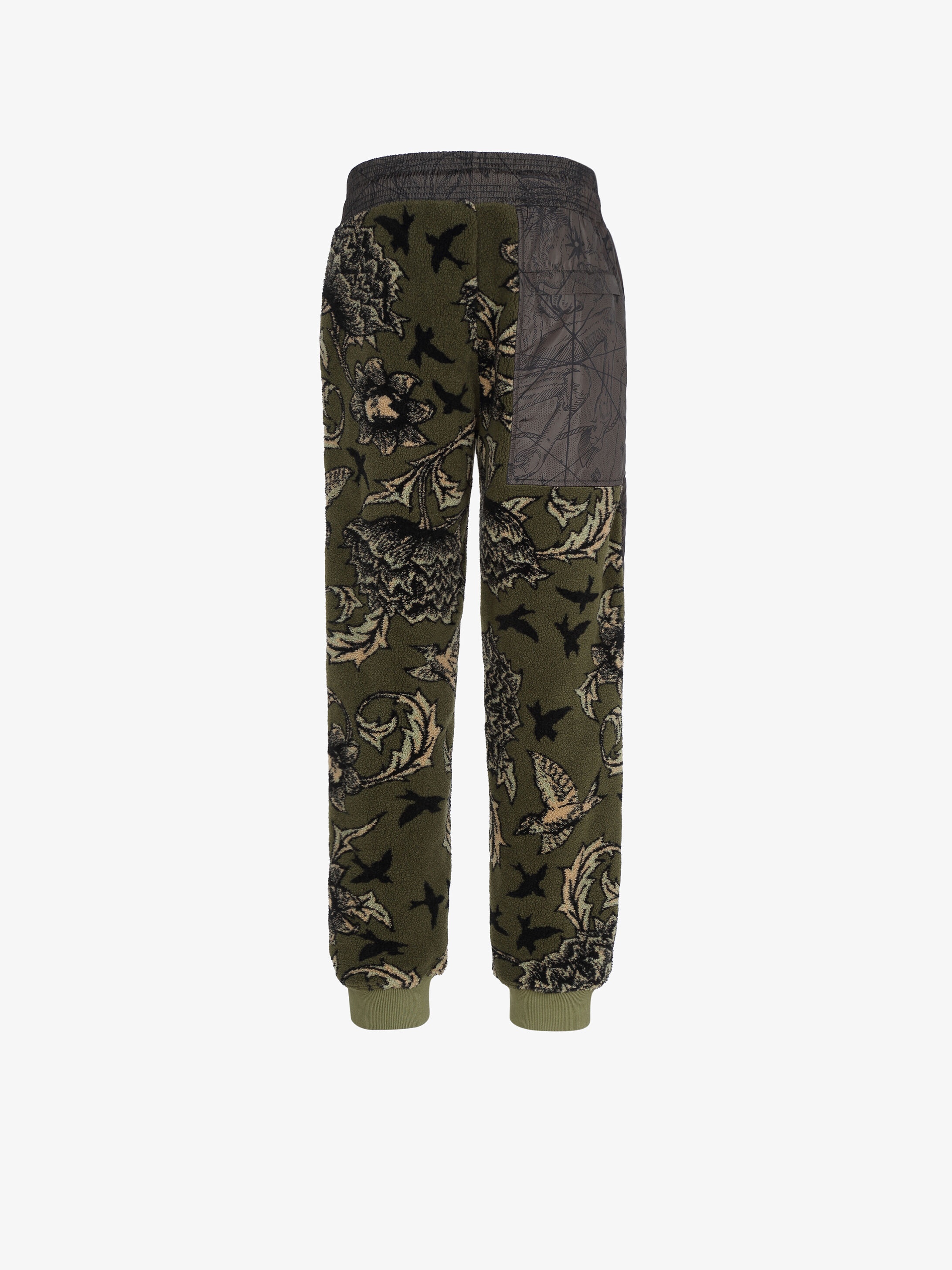 Jogger pants in floral pattern fleece and nylon - 5