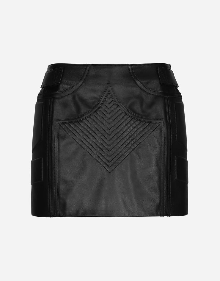 Nappa leather miniskirt - 1