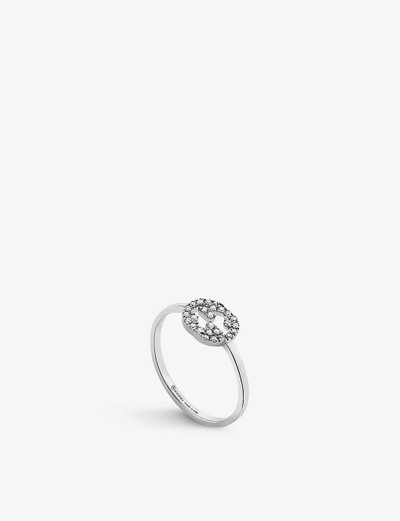 GUCCI Interlocking GG 0.12ct diamond and 18ct white-gold ring outlook