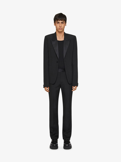 Givenchy SLIM FIT TAILORED PANTS IN WOOL WITH SATIN outlook