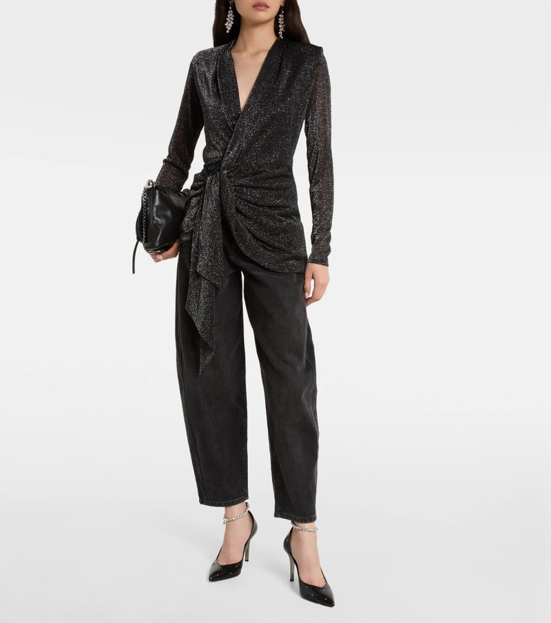 Isabel Marant Cinay lamé wrap top outlook
