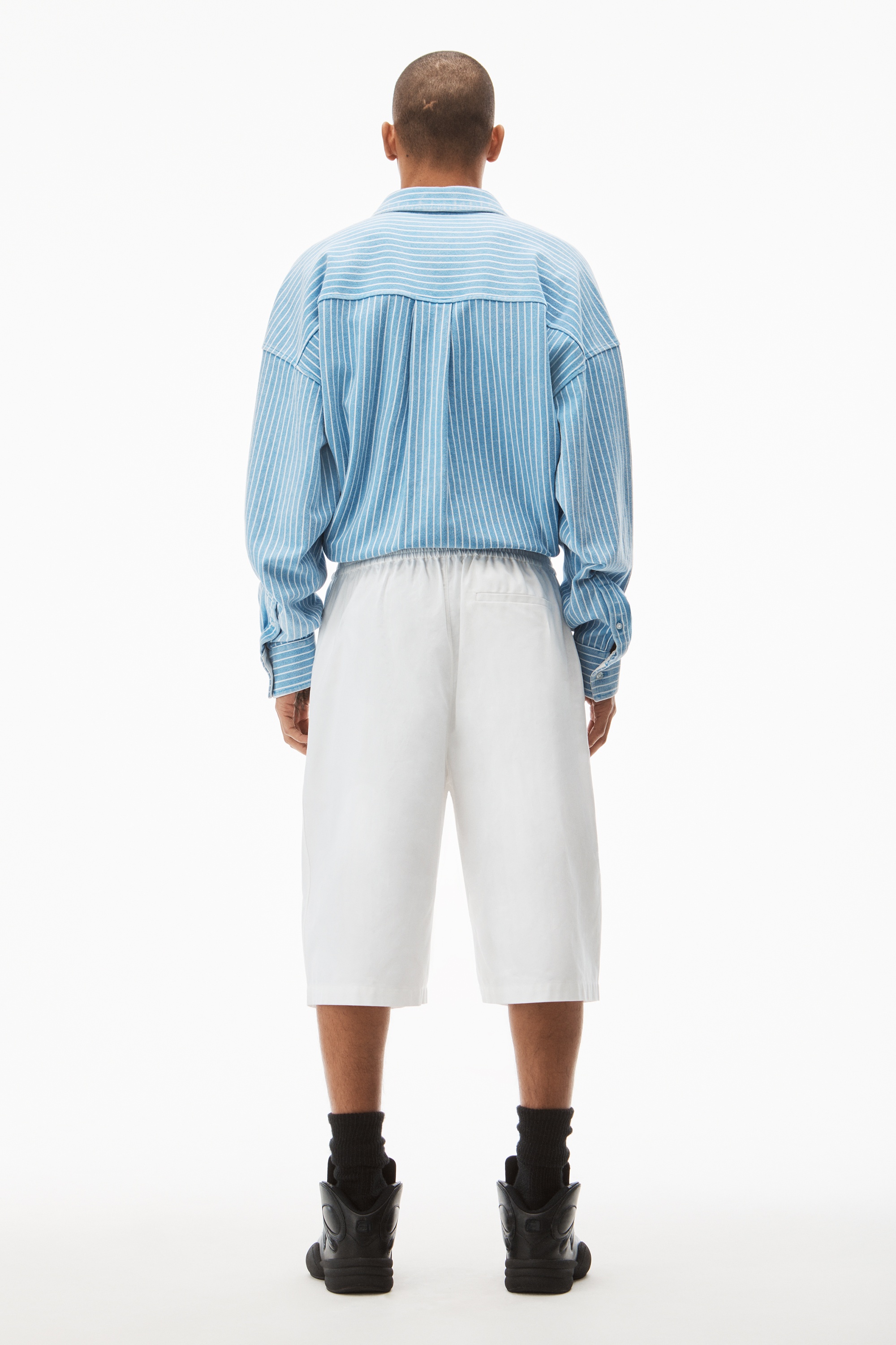 EXTRA LONG BOXERS IN COTTON SHIRTING - 5