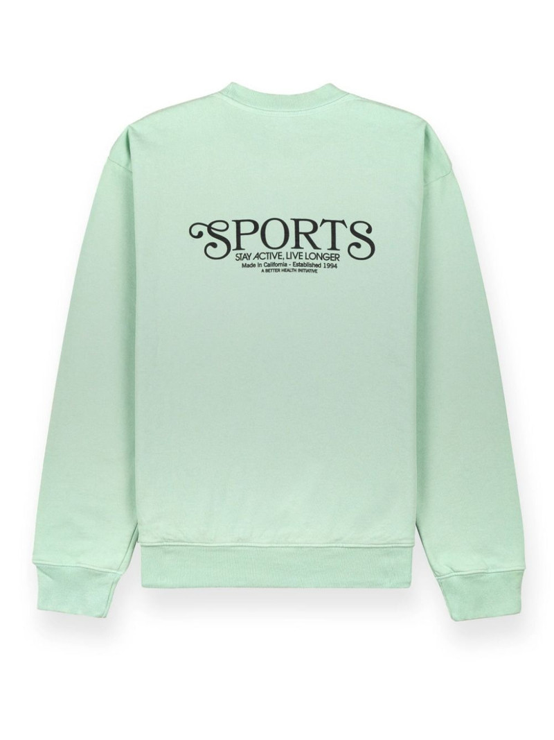 Sporty & Rich logo-print cotton sweatshirt outlook