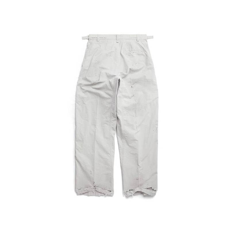 BALENCIAGA Men's Minimal Cargo Pants  in Light Grey outlook