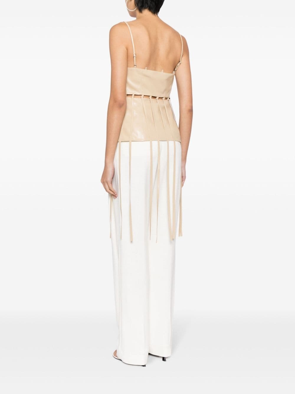 Citta faux-leather top - 4