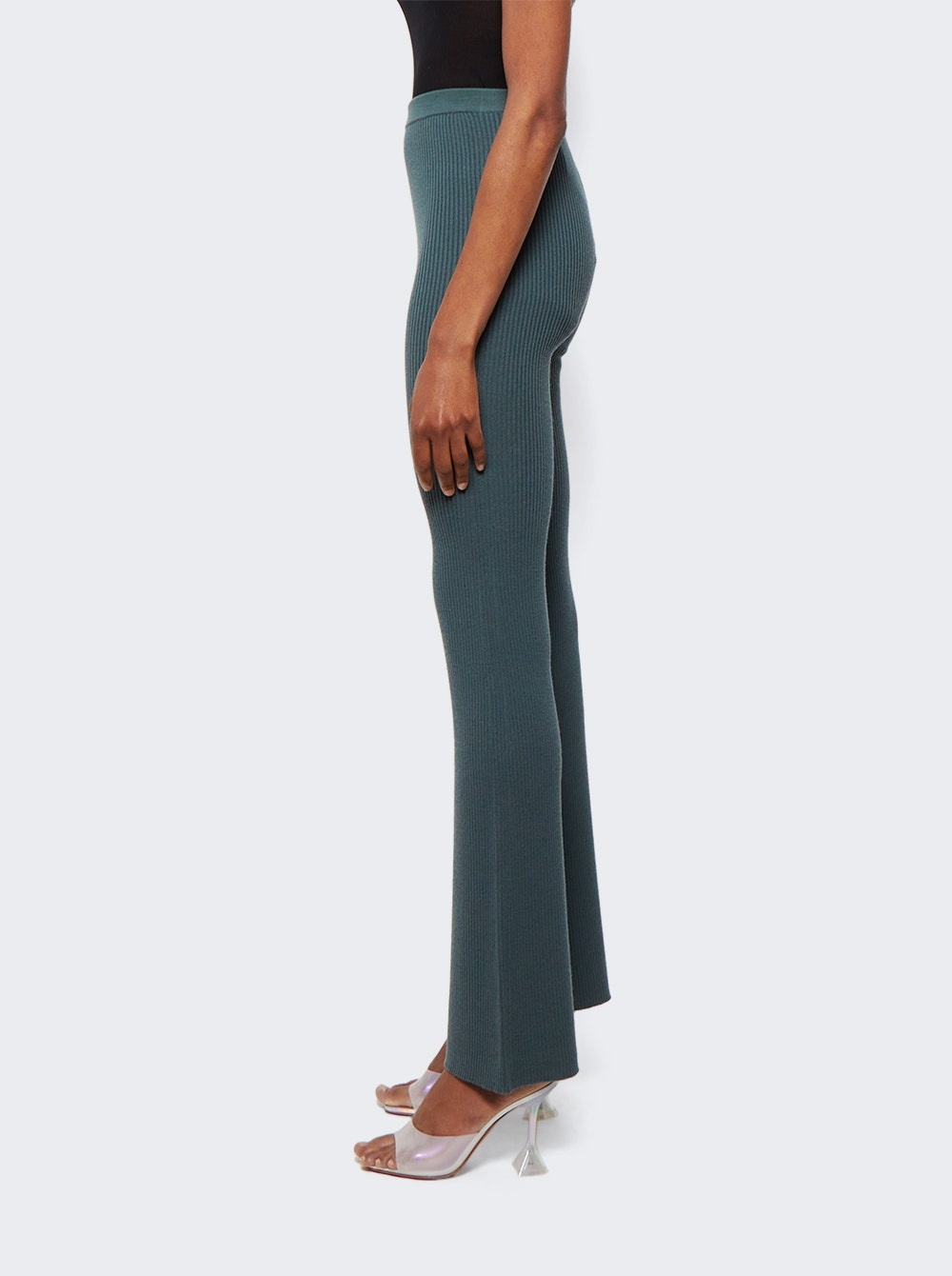 Classic Wide Leg Pants Teal Green - 4