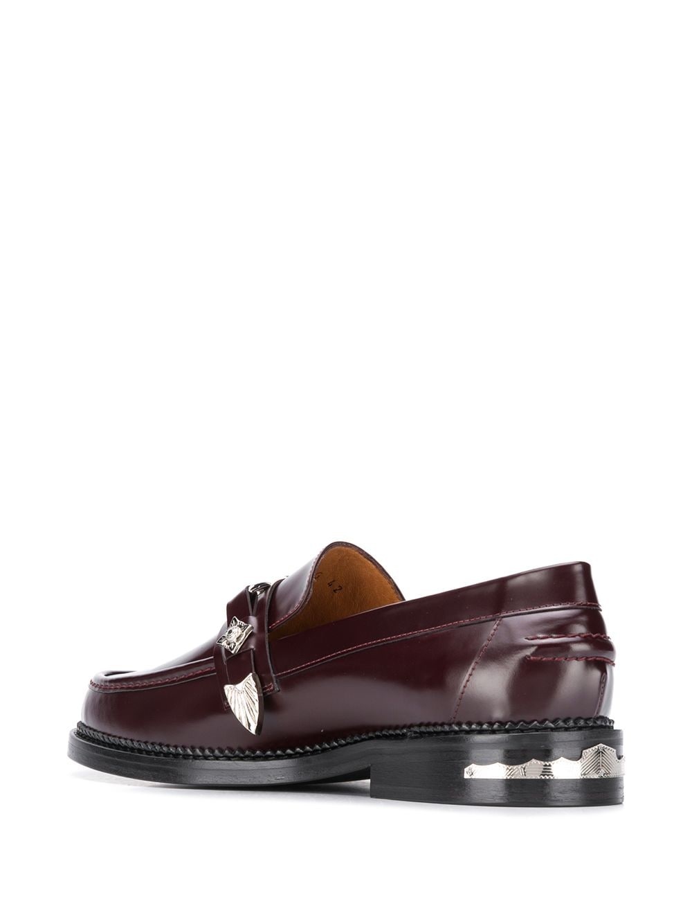 hardware embellished low heel loafers - 3