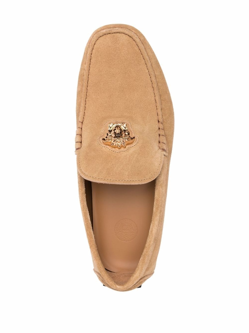 Medusa Head suede loafers - 4