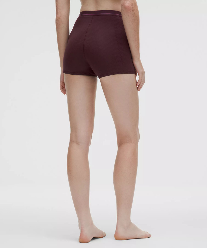 lululemon Stretch Cotton Ribbed Logo Super-High-Rise Shortie Underwear outlook