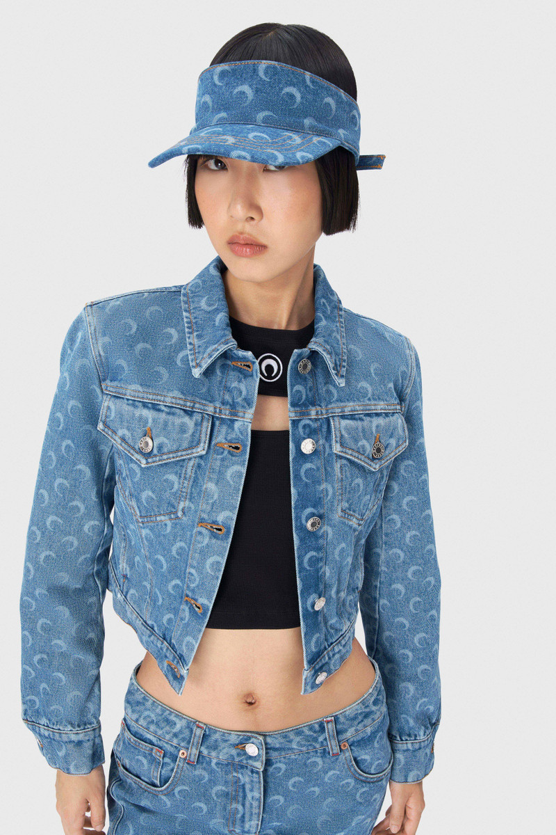Marine Serre Moon Laser Denim Visor outlook