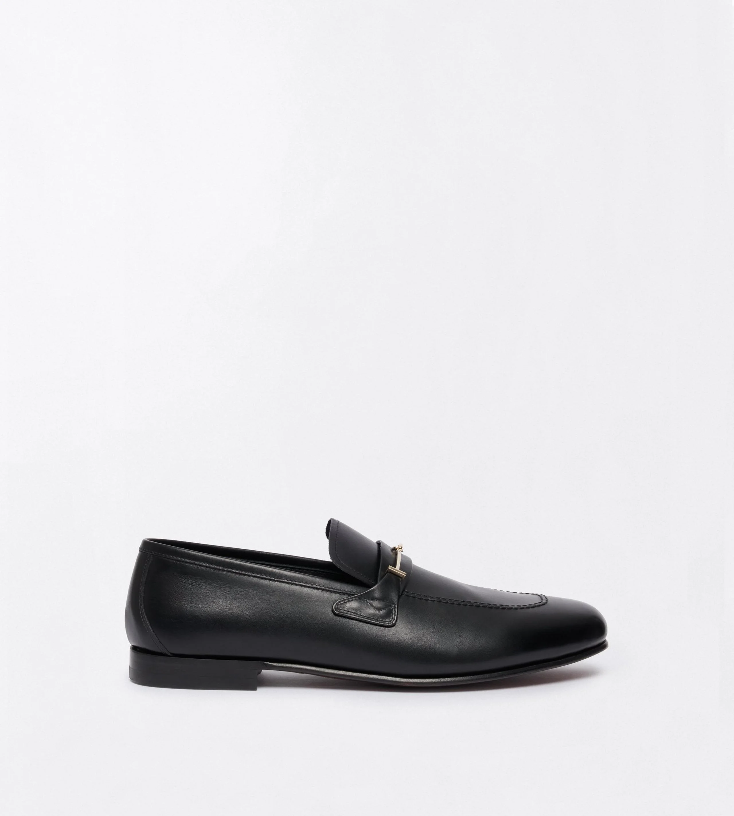 BURNISHED LEATHER DOUBLE T HARDWARE GIGI LOAFER - 1
