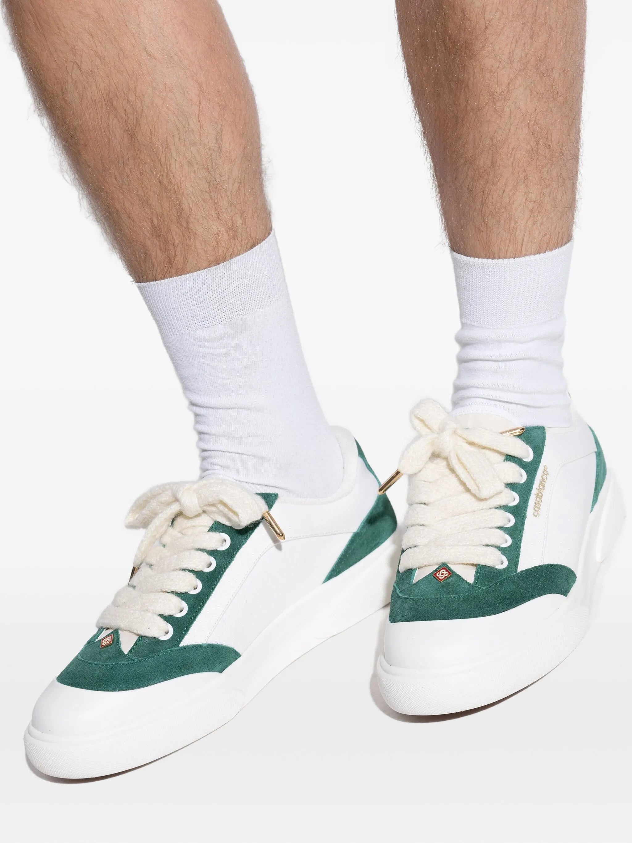 SUEDE LEATHER PANELLED SNEAKERS - 2