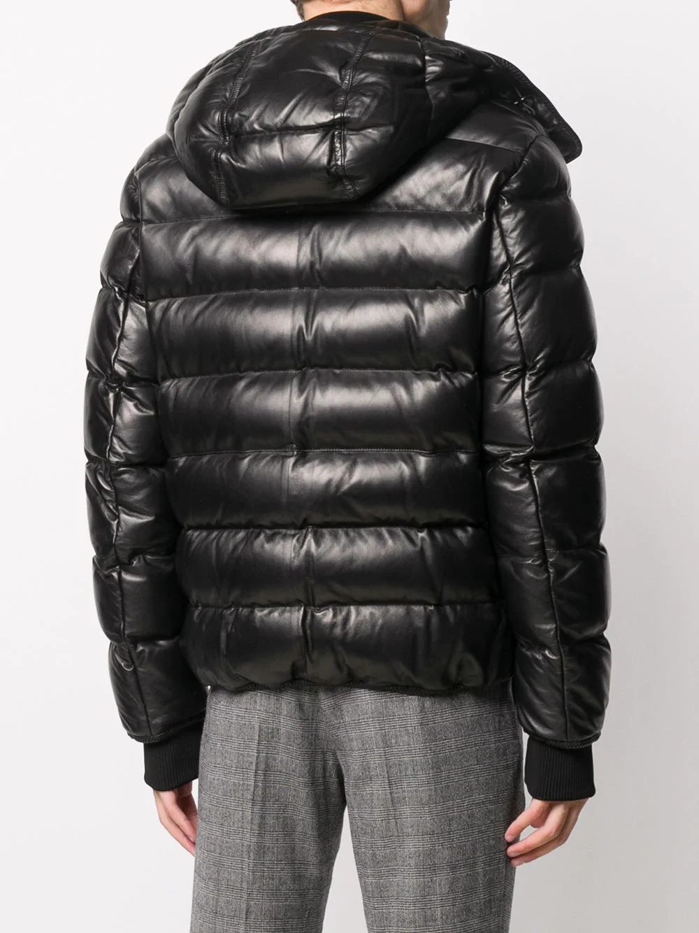 patent-finish puffer jacket - 4