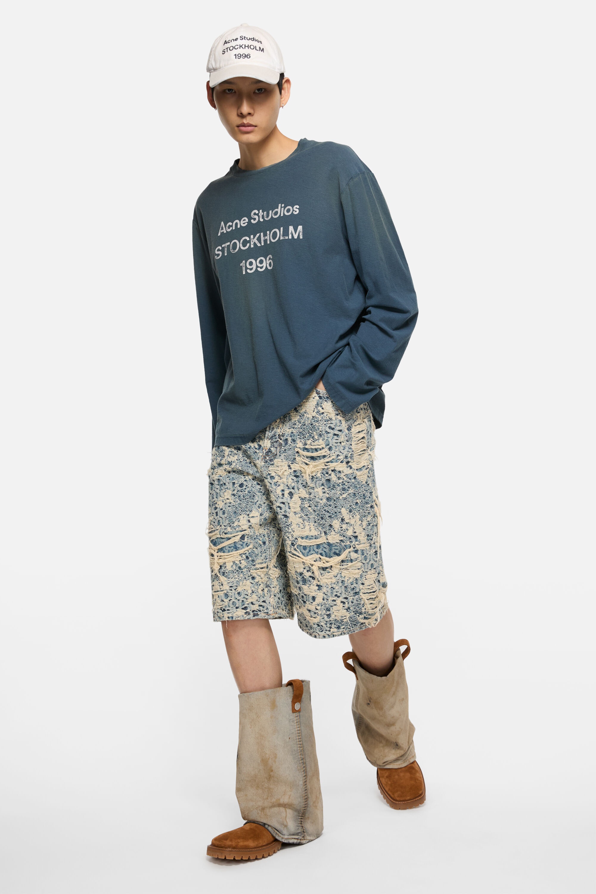 Denim shorts - Loose fit - Mid Blue - 2