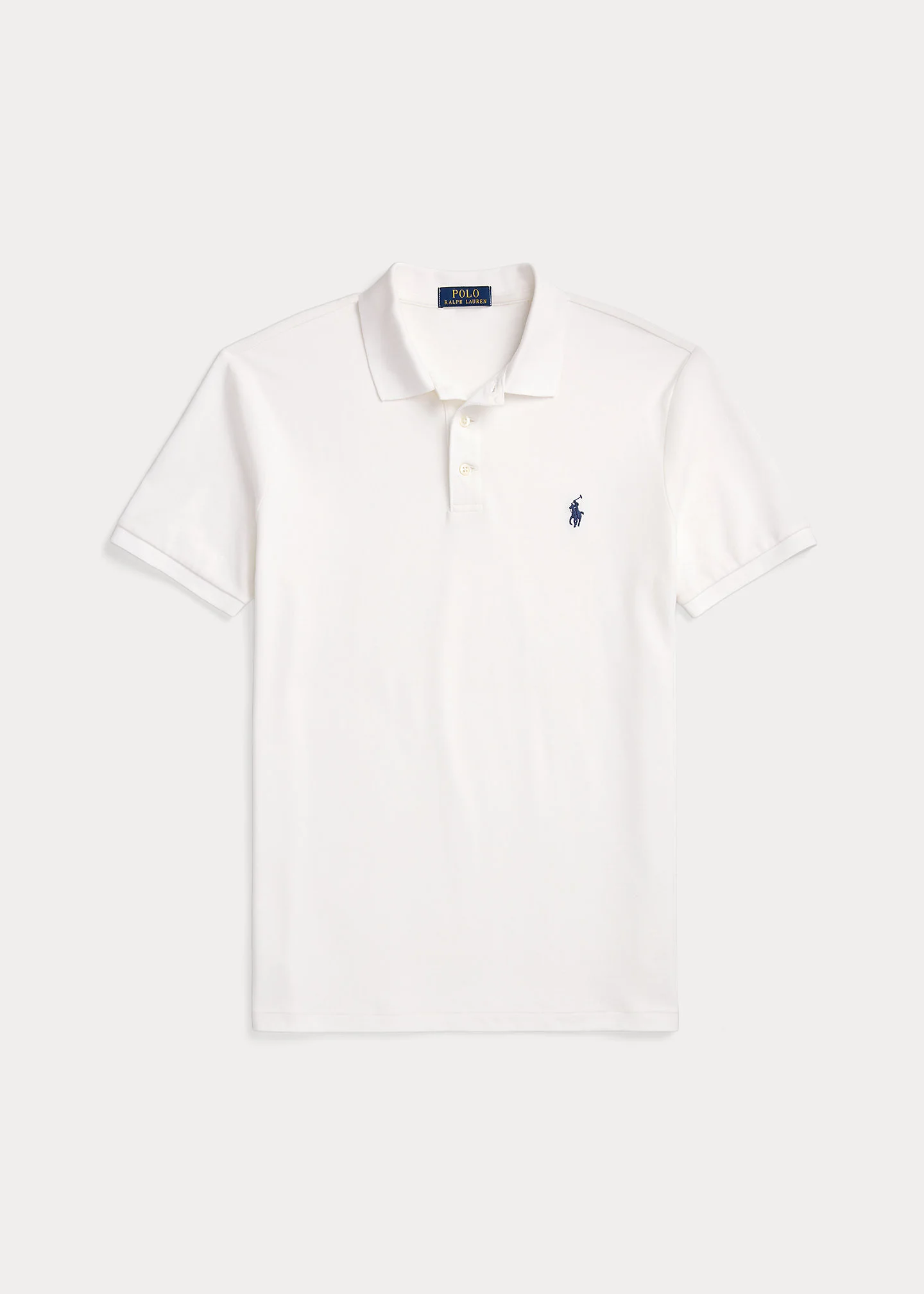 Custom Slim Fit Stretch Mesh Polo Shirt - 1