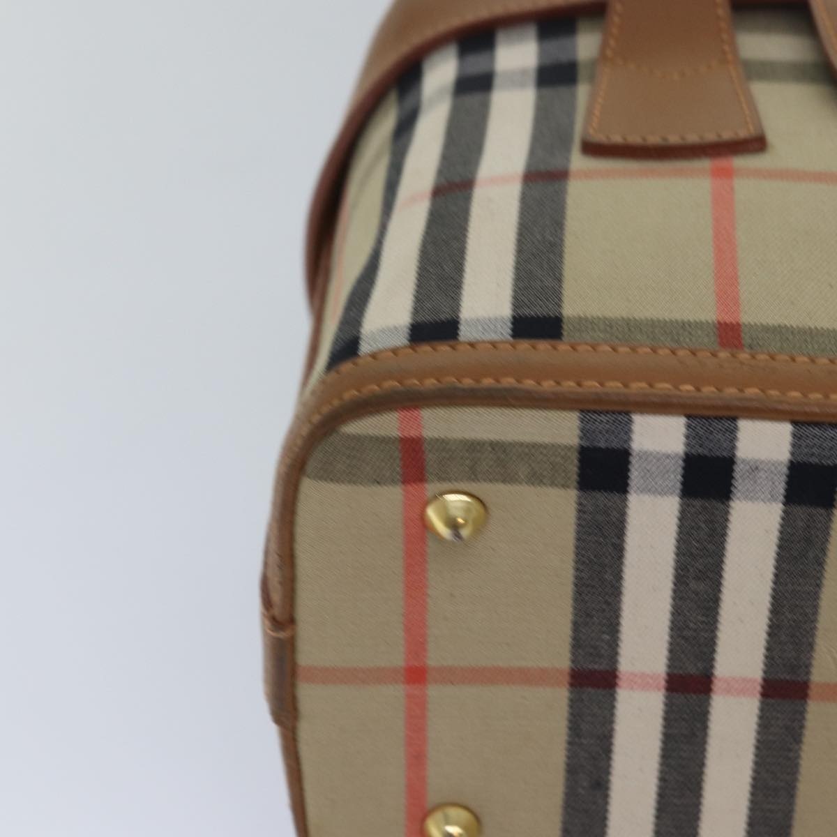 Burberry Nova Check Hand Bag Canvas Beige - 15