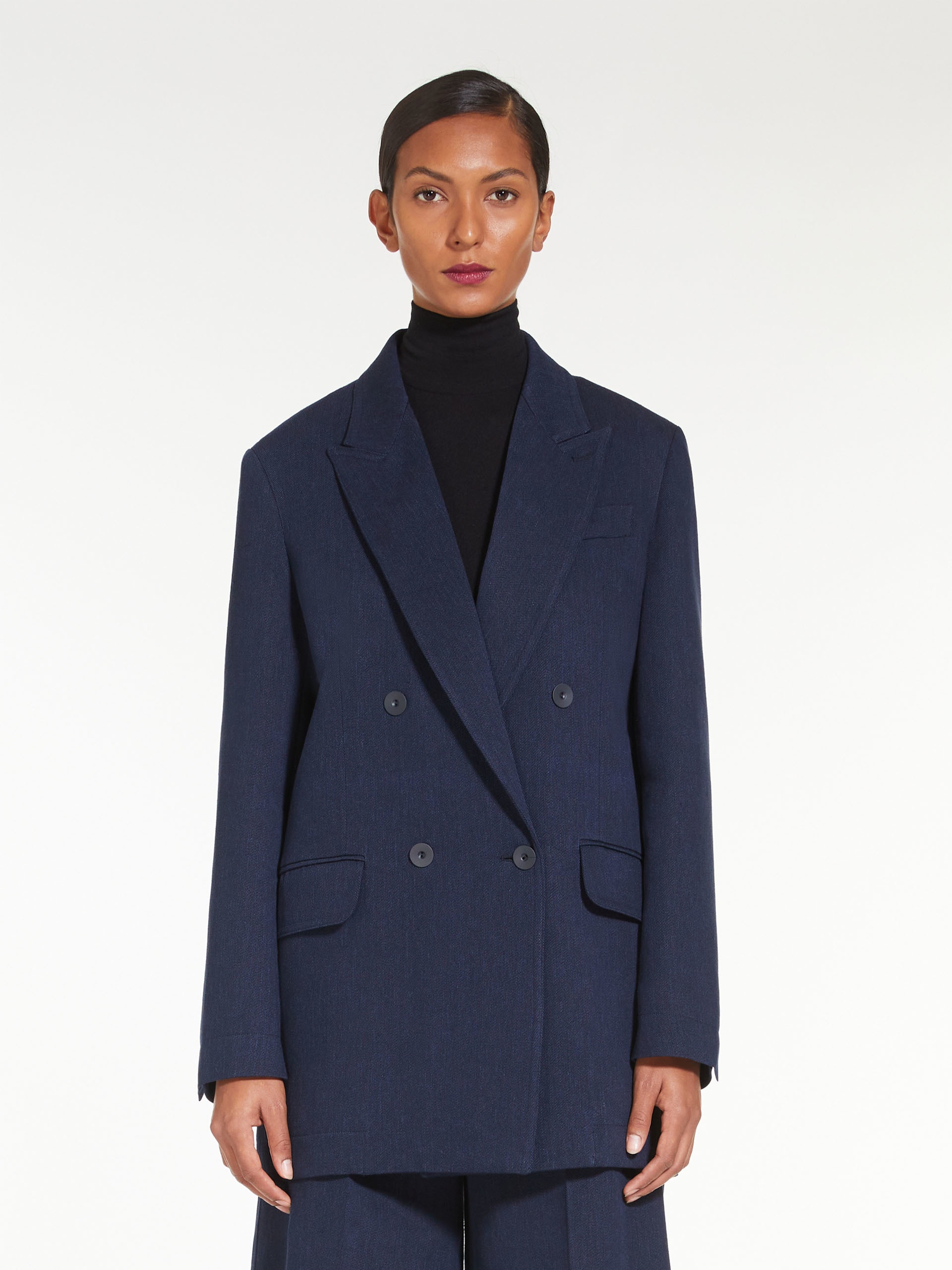 FILANTE Linen and cotton double-breasted jacket - 3