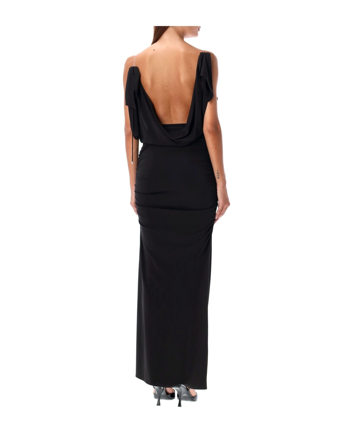 ワンピース THE ATTICO FW24 LONG DRESS JERSEY (248WCM174A014 100) THE ATTICO Long Dress Jersey | italist | REVERSIBLE