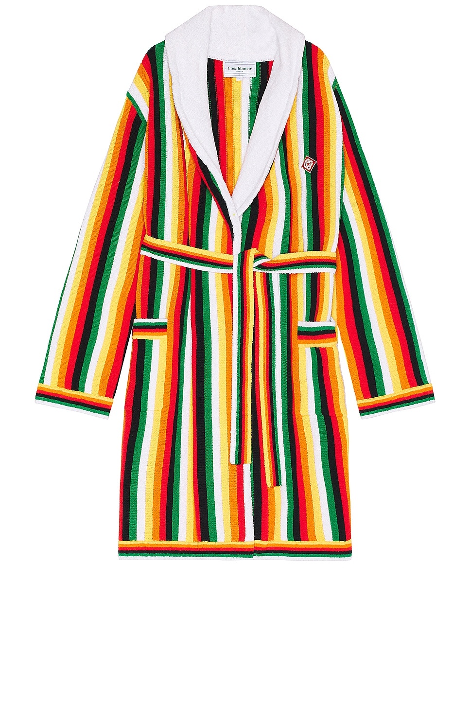 Striped Towelling Robe - 1