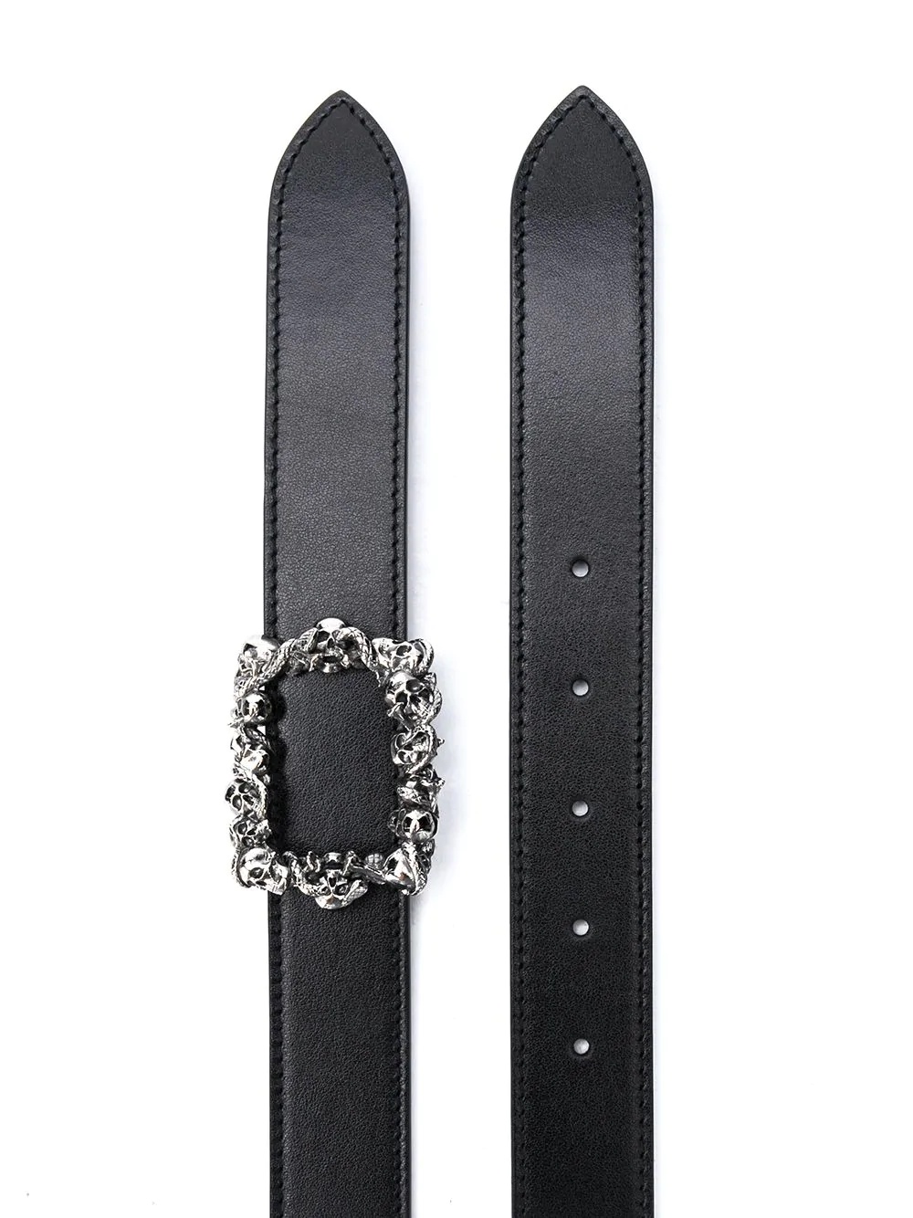 skull-buckle belt - 2