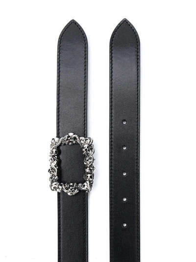 Alexander McQueen skull-buckle belt outlook