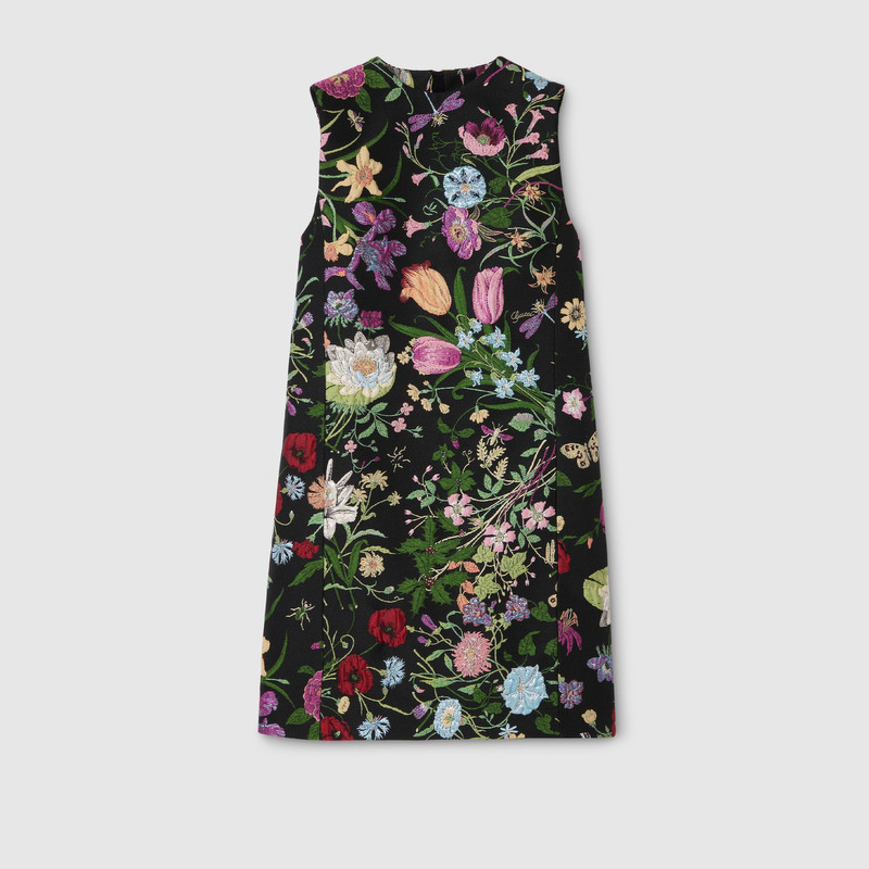 Gucci Flora silk brocade dress 1