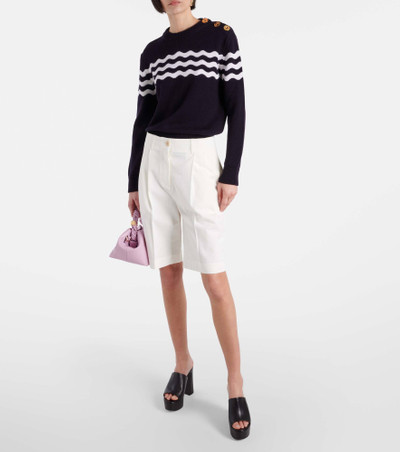 PATOU Striped cotton and wool sweater outlook