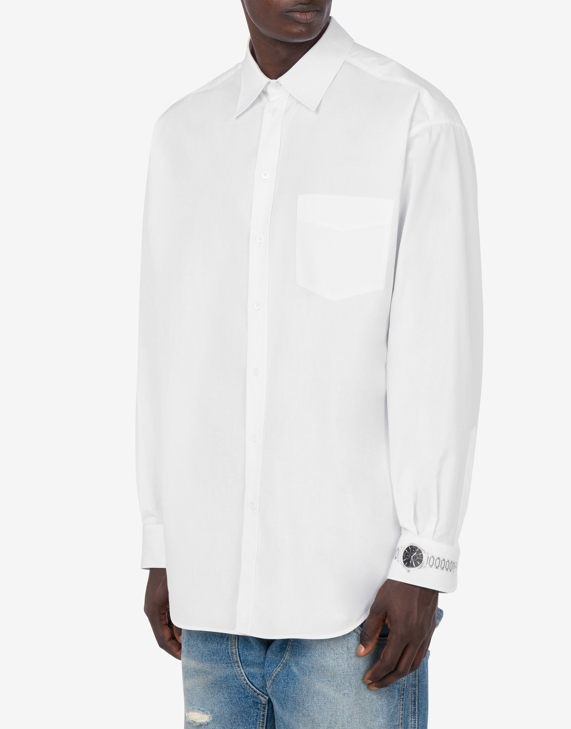 POPLIN SHIRT WRISTWATCH PRINT - 1