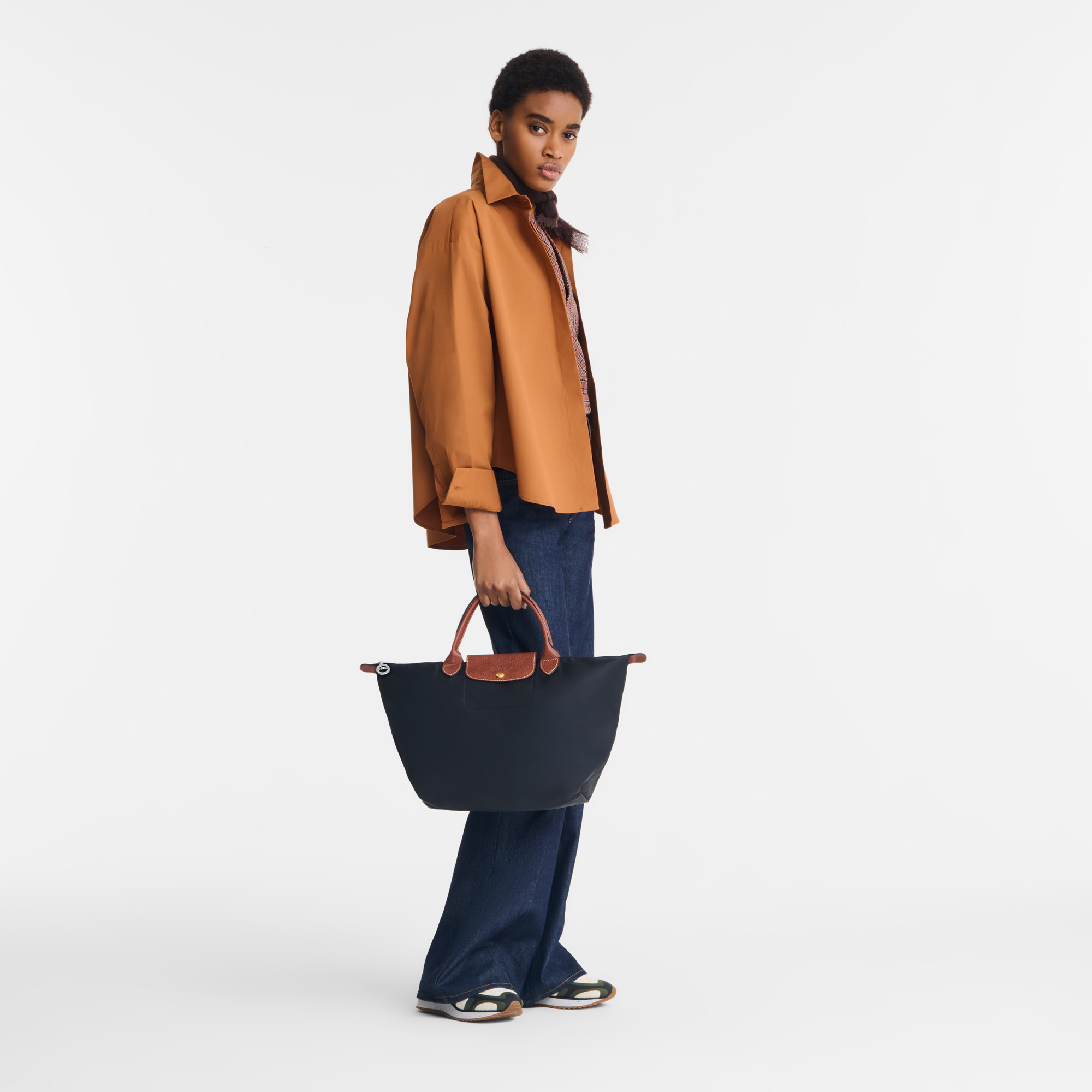Le Pliage Original M Handbag Black - Recycled canvas - 2