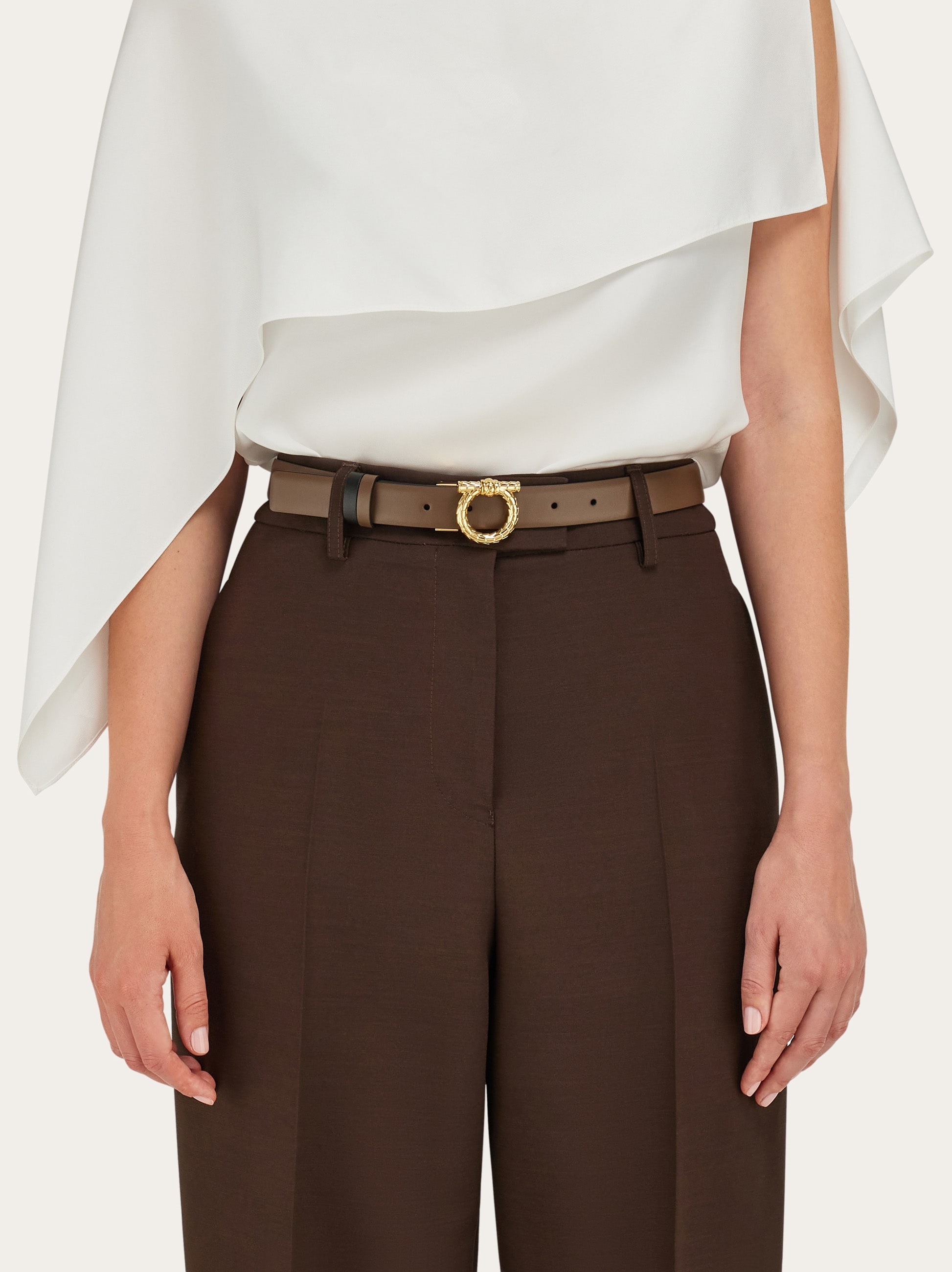 Adjustable and reversible Gancini belt - 4