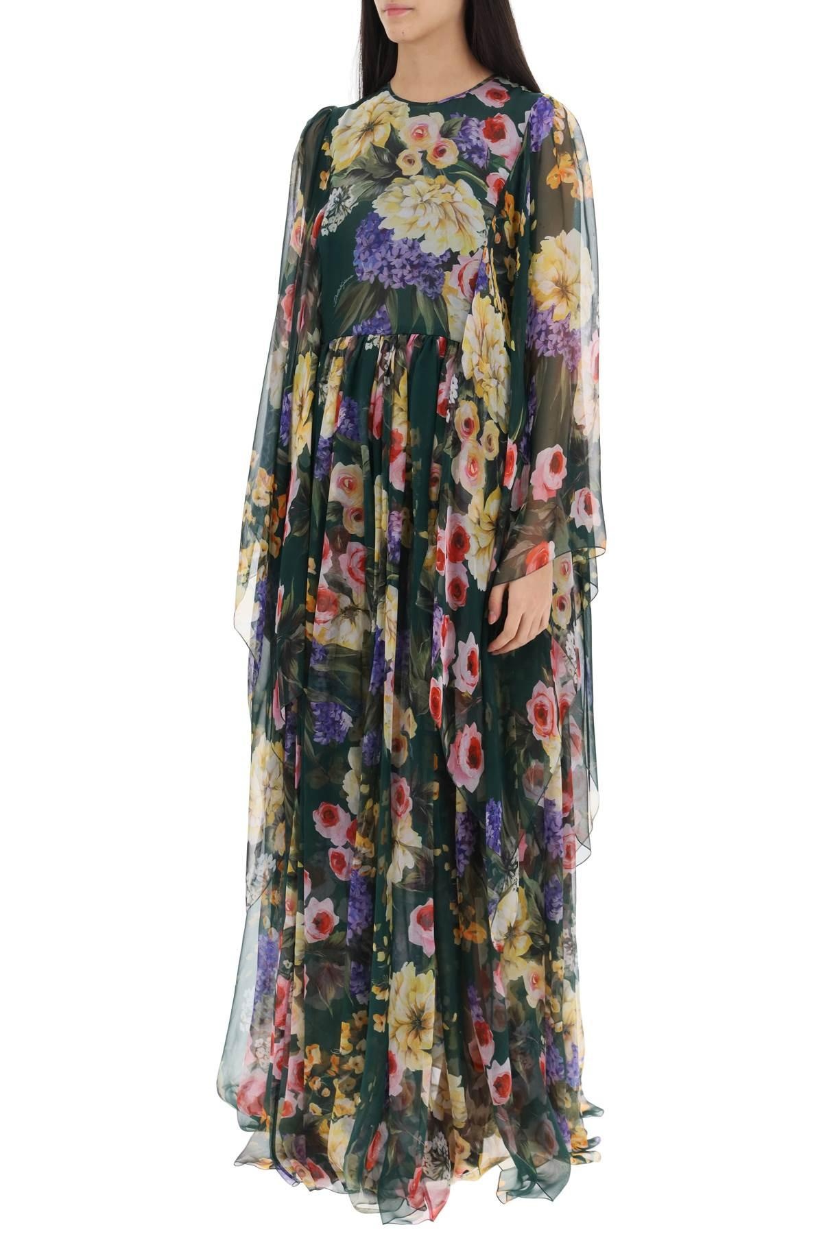 Dolce & Gabbana Chiffon Maxi Dress With Garden Print - 5