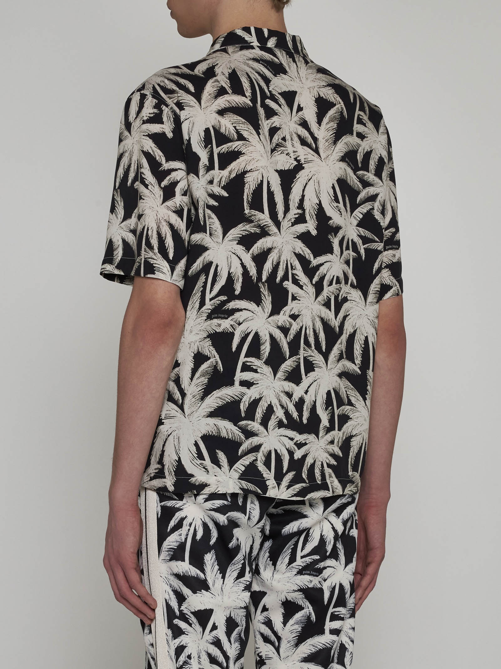 All-over Palms print viscose shirt - 4