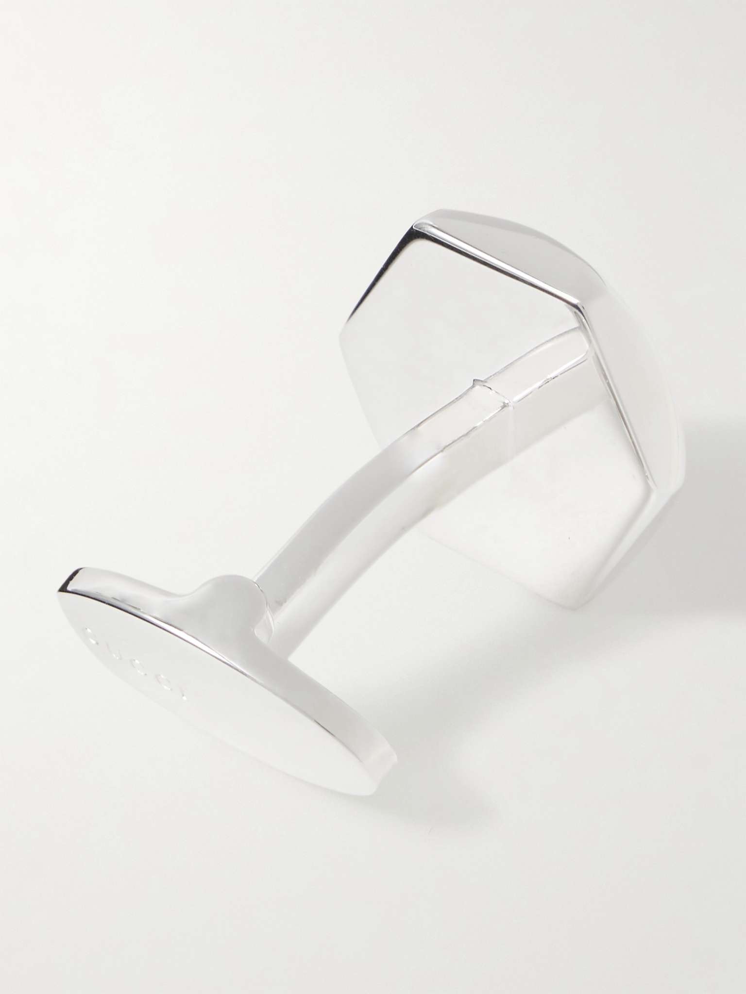 Trademark Logo-Engraved Sterling Silver Cufflinks - 2
