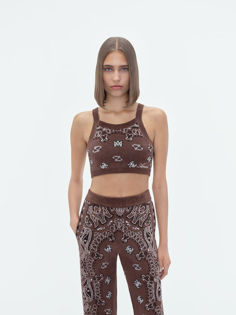 AMIRI BANDANA CROPPED TANK outlook