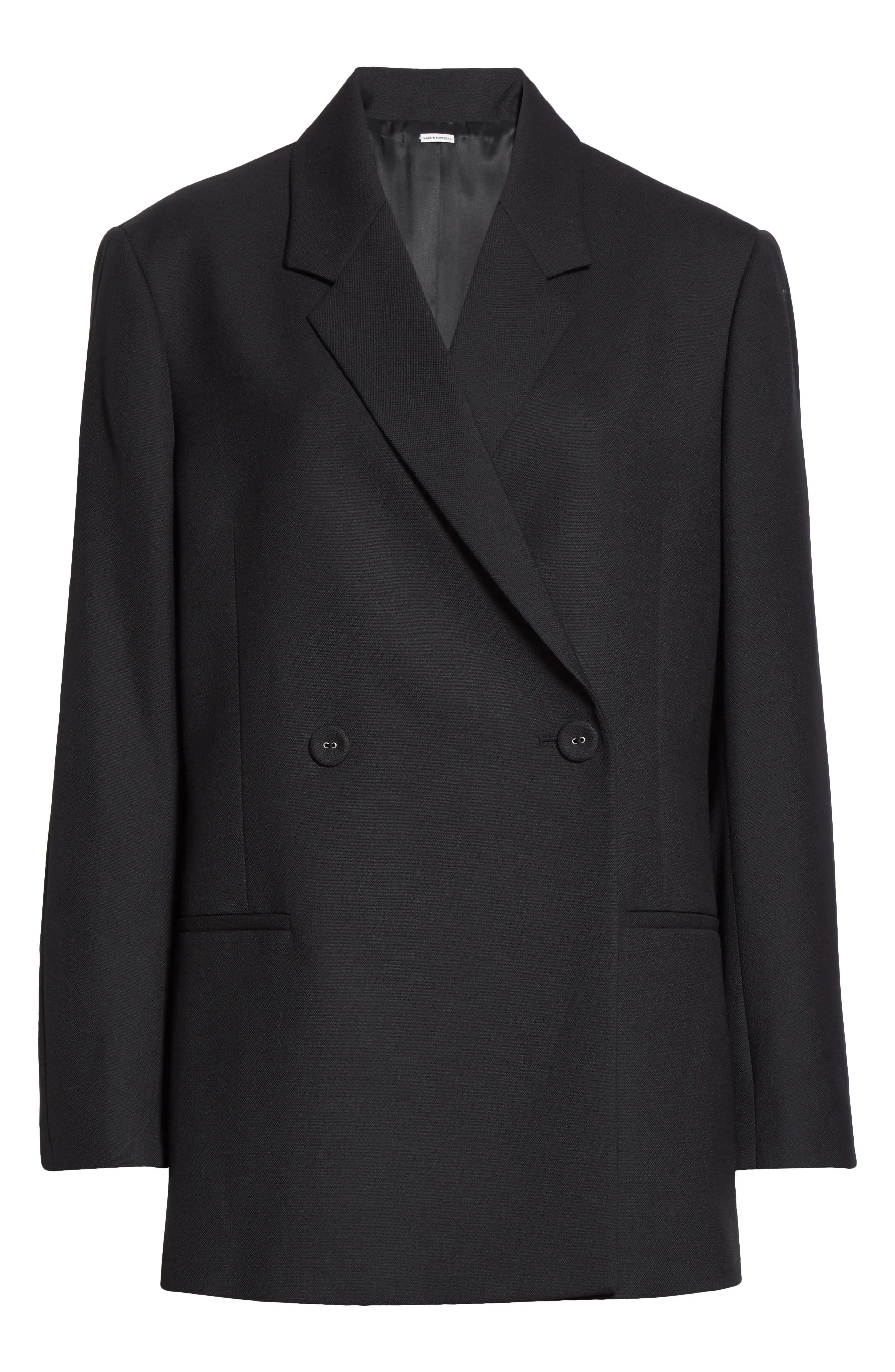 Loreo Oversize Double Breasted Wool Blazer - 6