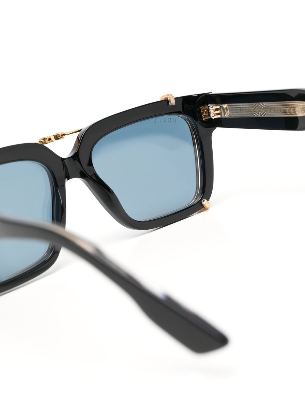 clip-on square-frame sunglasses - 3