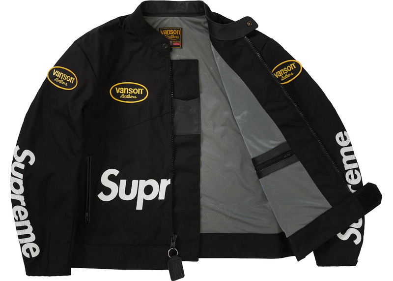 Supreme Supreme Vanson Leathers Cordura Jacket Black outlook