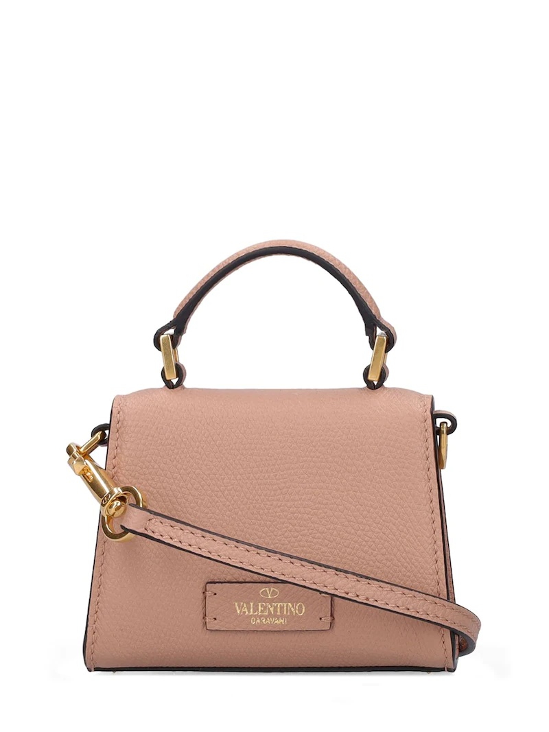 MICRO V SLING GRAIN LEATHER SHOULDER BAG - 7