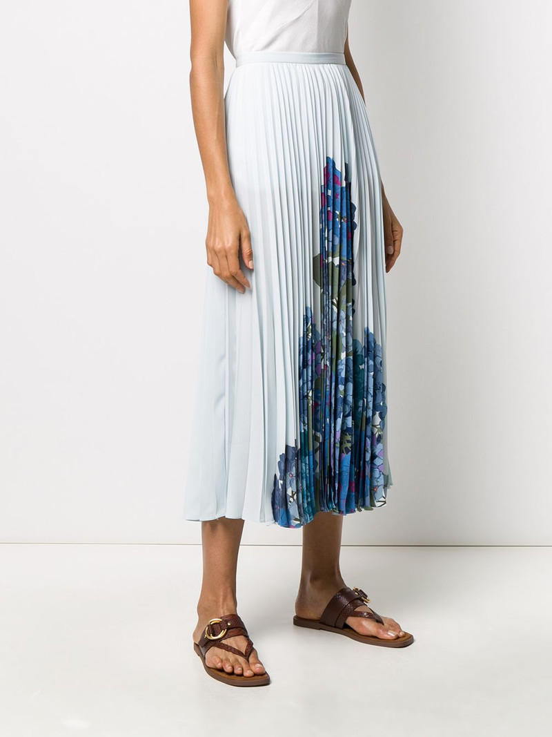 floral print pleated midi skirt 3