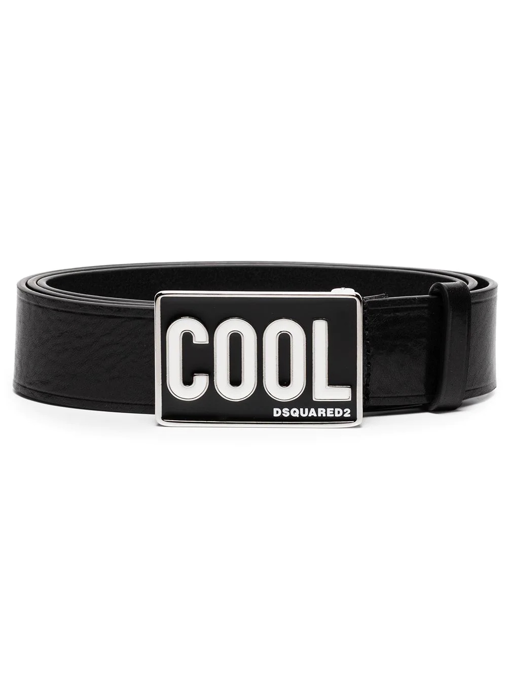 Cool-plaque leather belt - 1