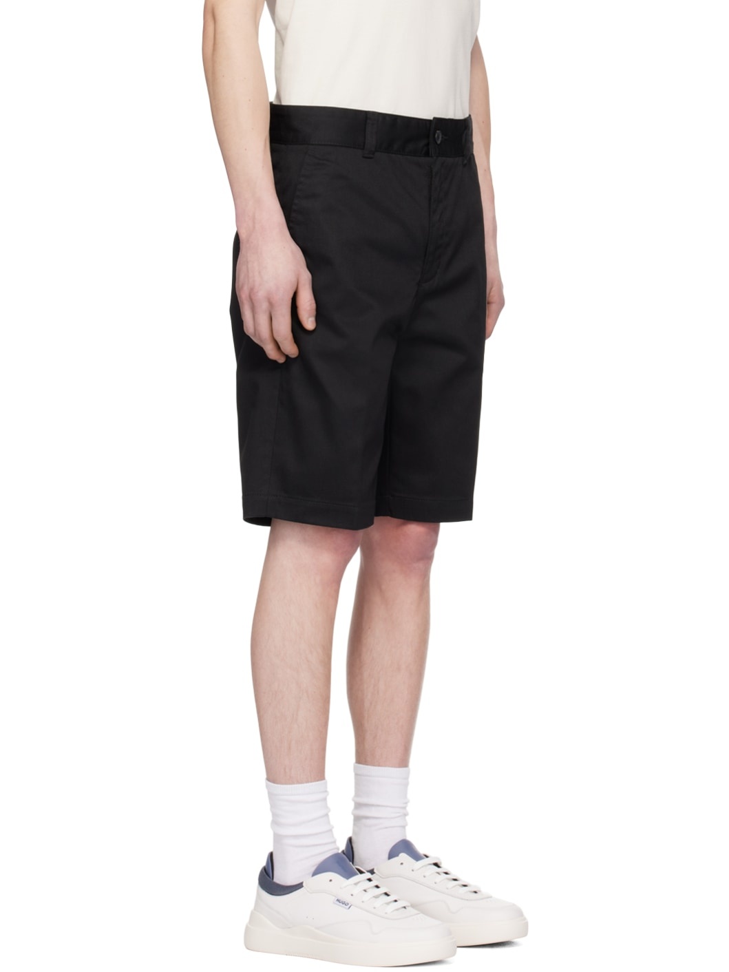 Black Regular-Fit Shorts - 2