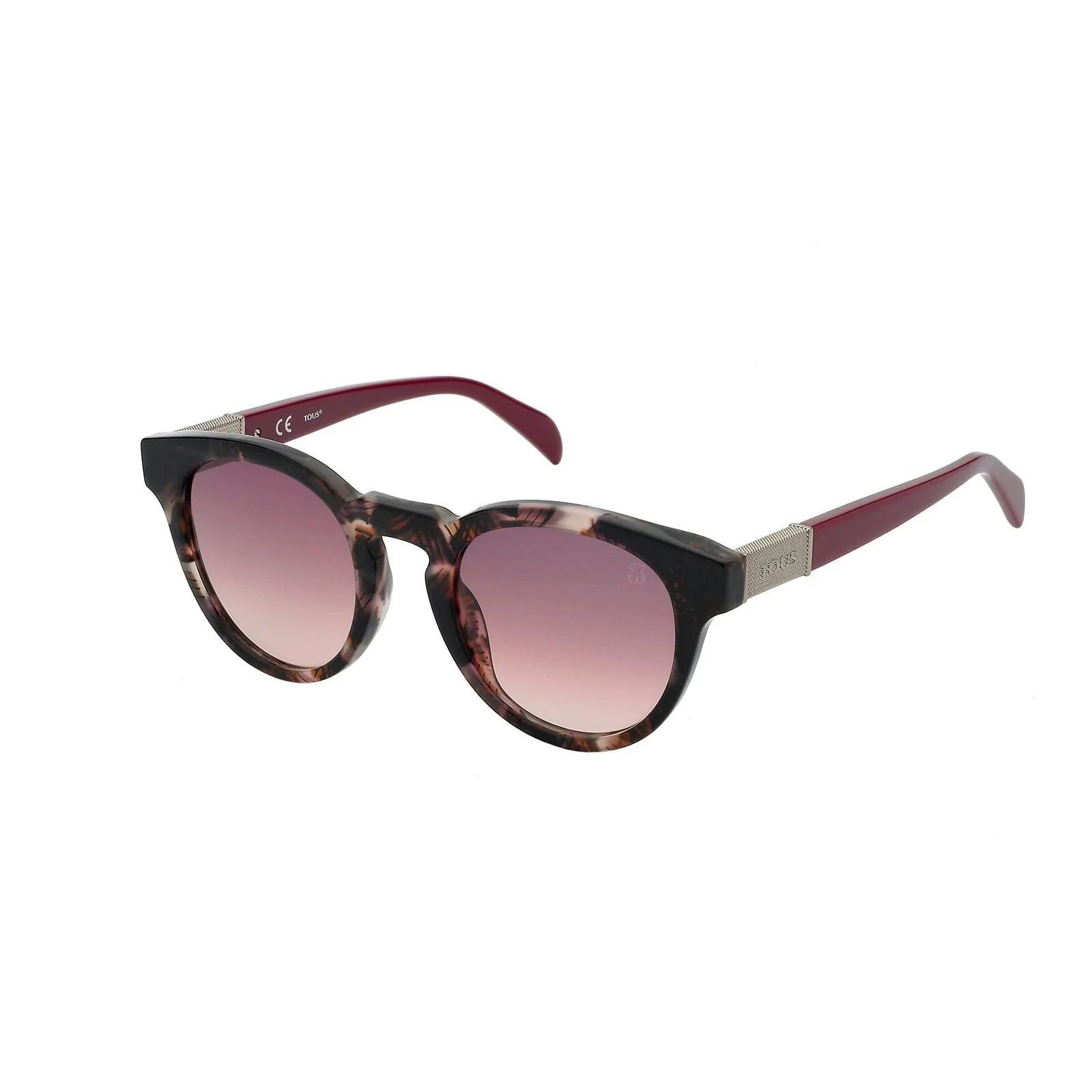 Burgundy-colored Sunglasses Round Mesh - 1