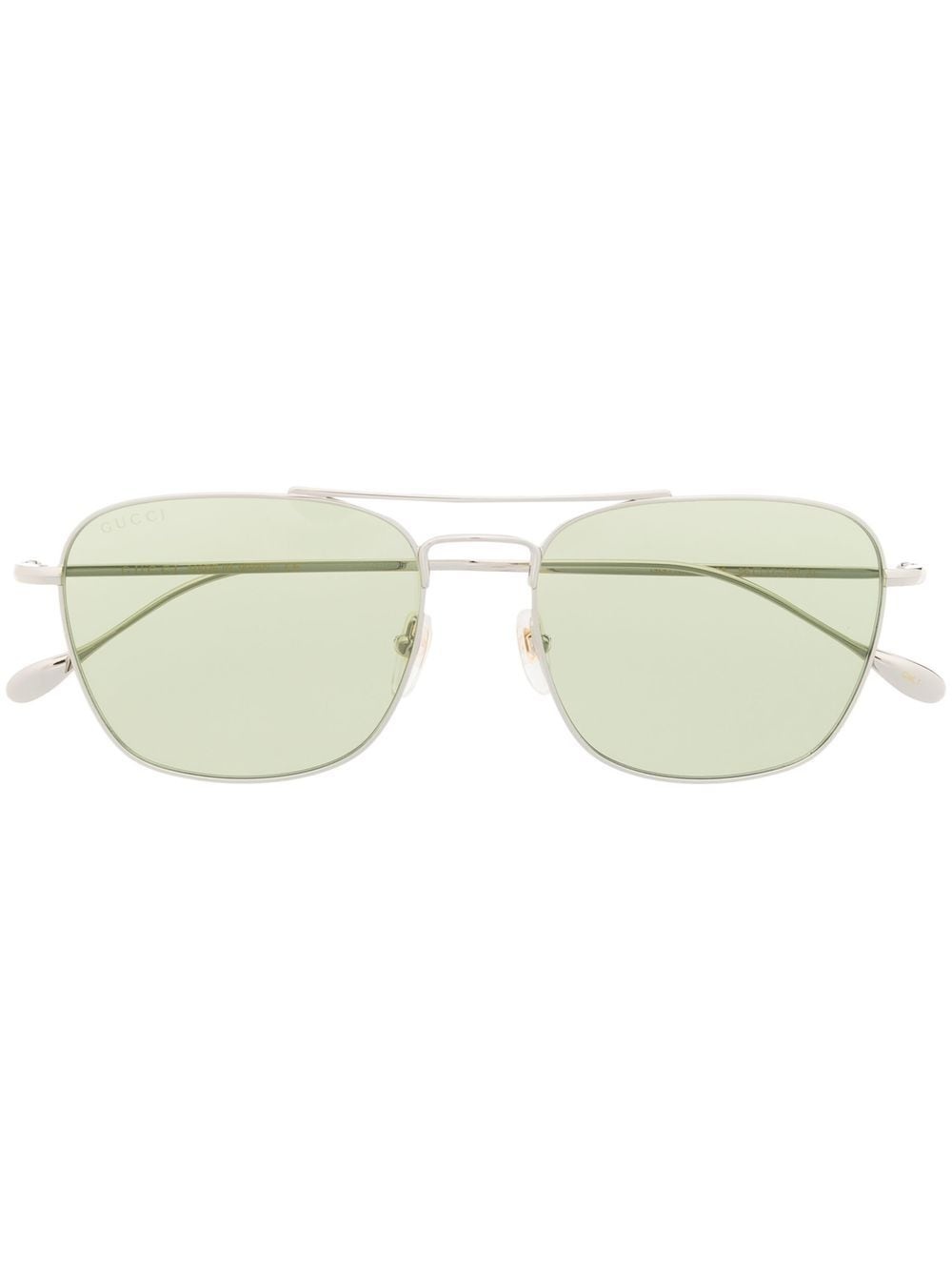 rectangle-frame tinted-lens sunglasses - 1