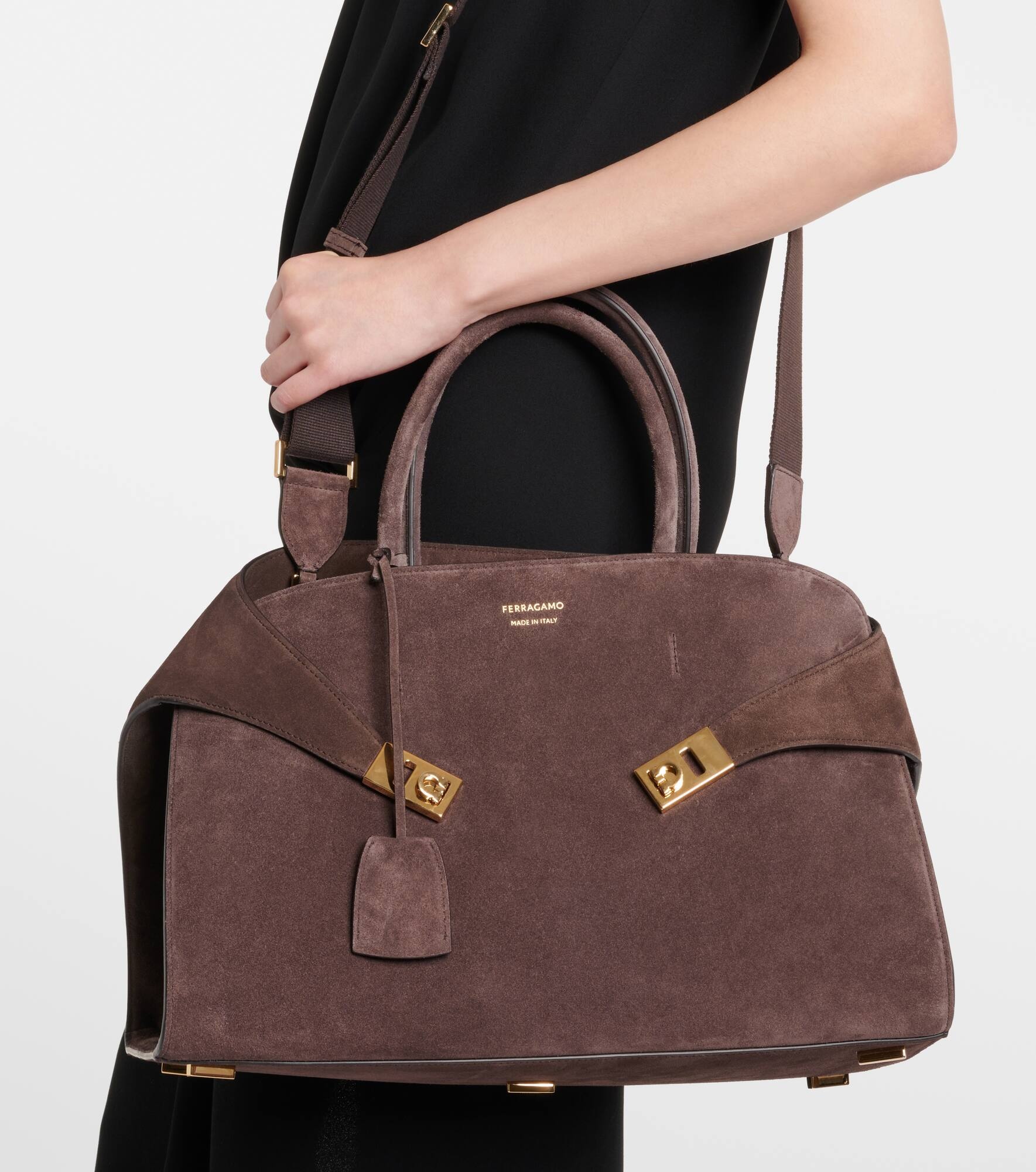 Hug Large suede tote bag - 6