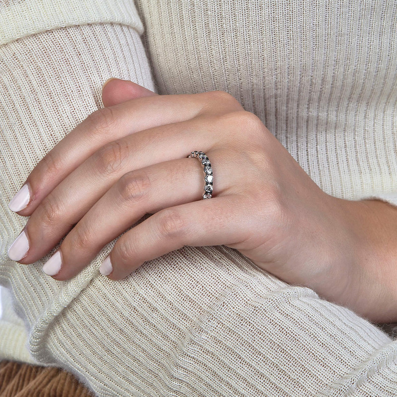 STONE AND STRAND LAB-Created Love After Dark Platinum Eternity Ring outlook