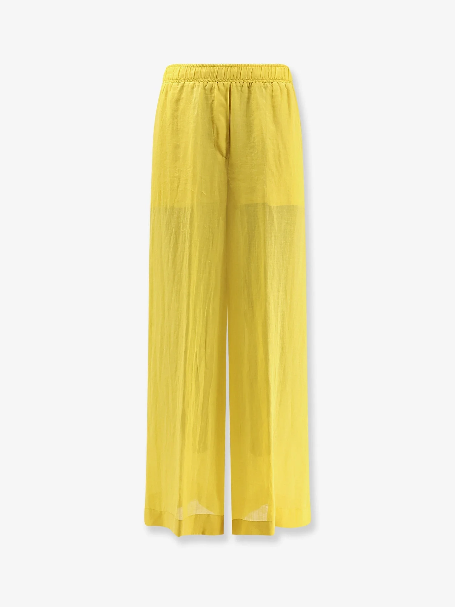 Nude Linen Blend Trousers - 1