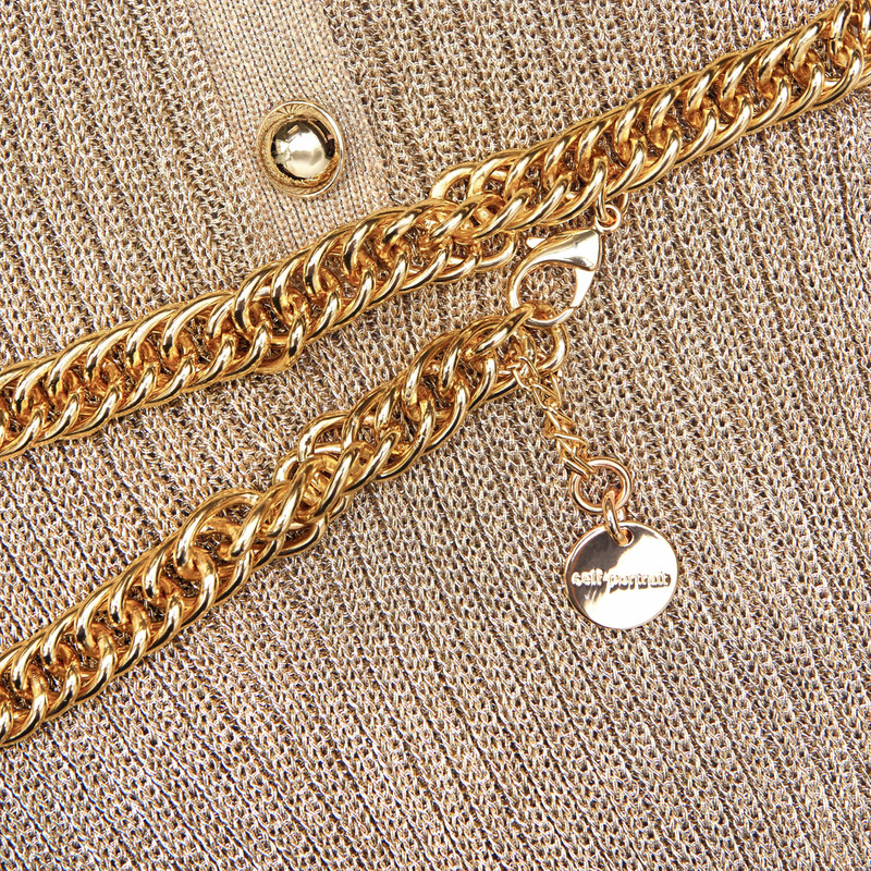 Gold Lurex Ribbed Knit Top 5