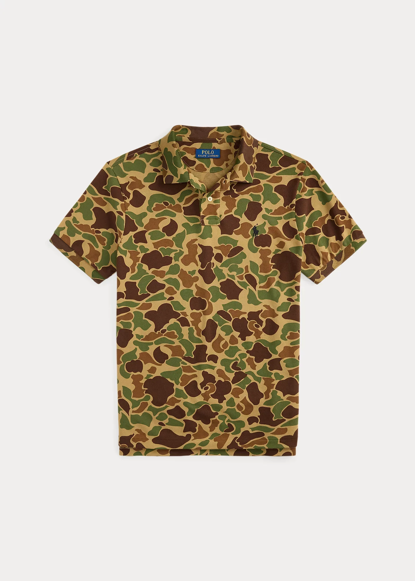 Custom Slim Fit Camo Mesh Polo Shirt - 1